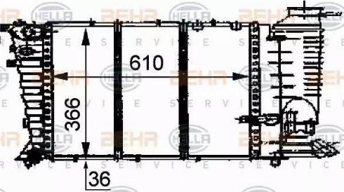 HELLA 8MK 376 707-281 - Kühler, Motorkühlung alexcarstop-ersatzteile.com