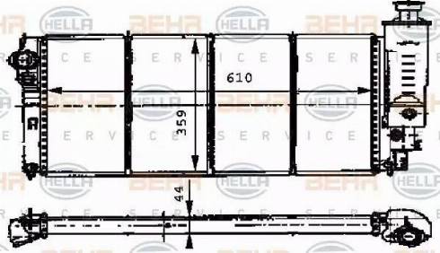 HELLA 8MK 376 716-551 - Kühler, Motorkühlung alexcarstop-ersatzteile.com