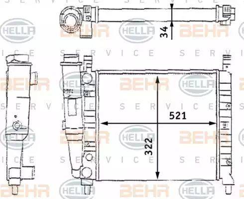 HELLA 8MK 376 713-391 - Kühler, Motorkühlung alexcarstop-ersatzteile.com