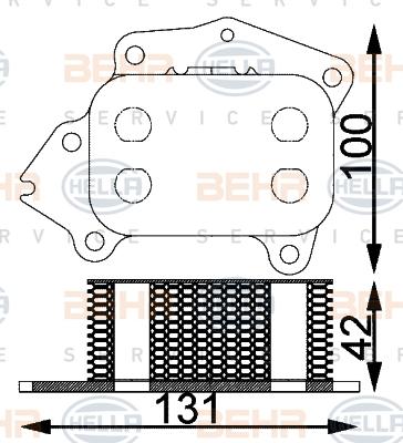 HELLA 8MO 376 797-101 - Ölkühler, Motoröl alexcarstop-ersatzteile.com