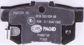 HELLA PAGID 8DB 355 009-581 - Bremsbelagsatz, Scheibenbremse alexcarstop-ersatzteile.com