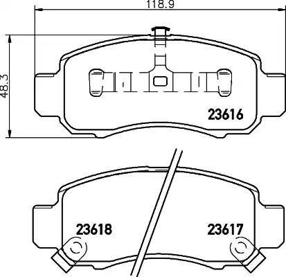 HELLA PAGID 8DB 355 009-711 - Bremsbelagsatz, Scheibenbremse alexcarstop-ersatzteile.com