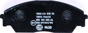 HELLA PAGID 8DB 355 005-661 - Bremsbelagsatz, Scheibenbremse alexcarstop-ersatzteile.com