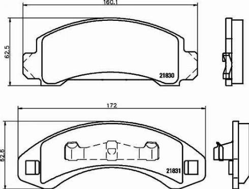 HELLA PAGID 8DB 355 008-501 - Bremsbelagsatz, Scheibenbremse alexcarstop-ersatzteile.com