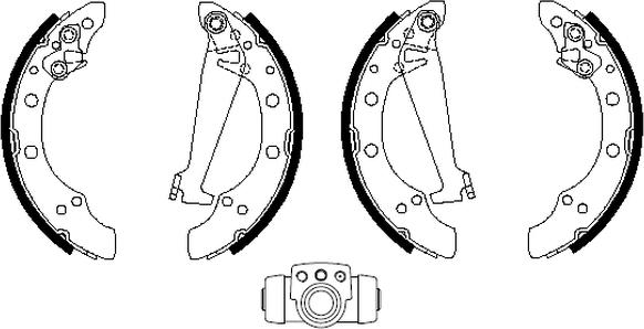 HELLA PAGID 8DB 355 003-351 - Bremsbackensatz alexcarstop-ersatzteile.com