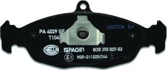 HELLA PAGID 8DB 355 007-531 - Bremsbelagsatz, Scheibenbremse alexcarstop-ersatzteile.com