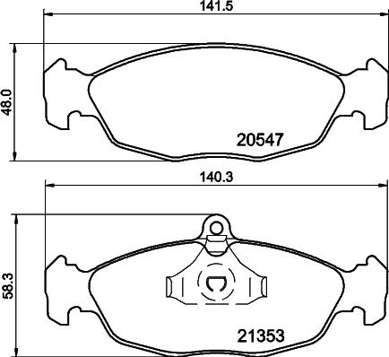 HELLA PAGID 8DB 355 007-531 - Bremsbelagsatz, Scheibenbremse alexcarstop-ersatzteile.com