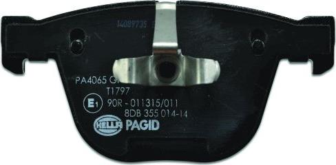 HELLA PAGID 8DB 355 014-141 - Bremsbelagsatz, Scheibenbremse alexcarstop-ersatzteile.com