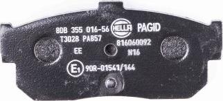 HELLA PAGID 8DB 355 016-561 - Bremsbelagsatz, Scheibenbremse alexcarstop-ersatzteile.com