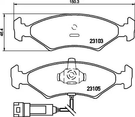 HELLA PAGID 8DB 355 010-301 - Bremsbelagsatz, Scheibenbremse alexcarstop-ersatzteile.com