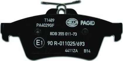 HELLA PAGID 8DB 355 011-731 - Bremsbelagsatz, Scheibenbremse alexcarstop-ersatzteile.com