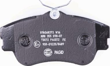 HELLA PAGID 8DB 355 018-071 - Bremsbelagsatz, Scheibenbremse alexcarstop-ersatzteile.com