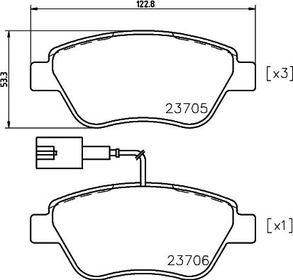 HELLA PAGID 8DB 355 018-821 - Bremsbelagsatz, Scheibenbremse alexcarstop-ersatzteile.com