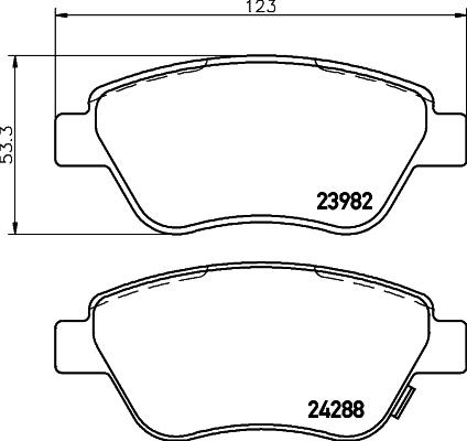 HELLA PAGID 8DB 355 012-831 - Bremsbelagsatz, Scheibenbremse alexcarstop-ersatzteile.com