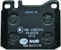 HELLA PAGID 8DB 355 017-431 - Bremsbelagsatz, Scheibenbremse alexcarstop-ersatzteile.com