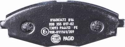 HELLA PAGID 8DB 355 017-021 - Bremsbelagsatz, Scheibenbremse alexcarstop-ersatzteile.com