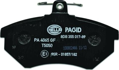 HELLA PAGID 8DB 355 017-891 - Bremsbelagsatz, Scheibenbremse alexcarstop-ersatzteile.com