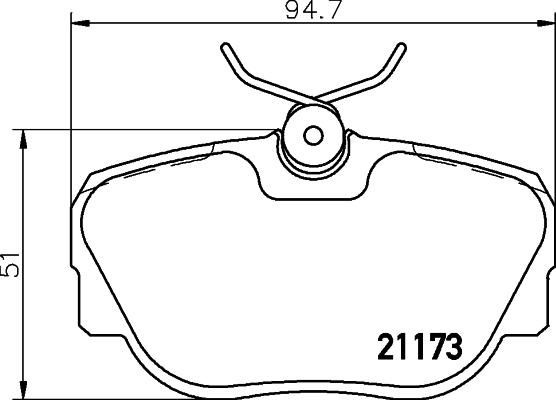 HELLA PAGID 8DB 355 017-811 - Bremsbelagsatz, Scheibenbremse alexcarstop-ersatzteile.com