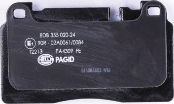 HELLA PAGID 8DB 355 020-241 - Bremsbelagsatz, Scheibenbremse alexcarstop-ersatzteile.com