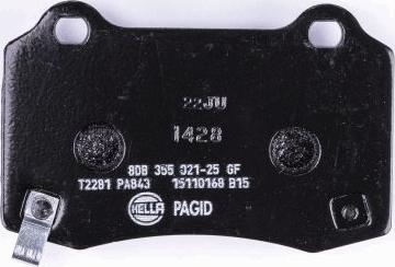 HELLA PAGID 8DB 355 021-251 - Bremsbelagsatz, Scheibenbremse alexcarstop-ersatzteile.com