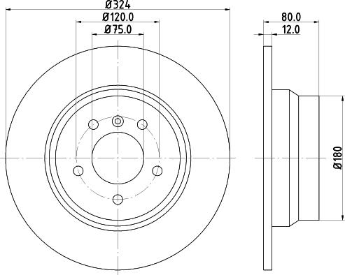 HELLA PAGID 8DD 355 124-411 - Bremsscheibe alexcarstop-ersatzteile.com