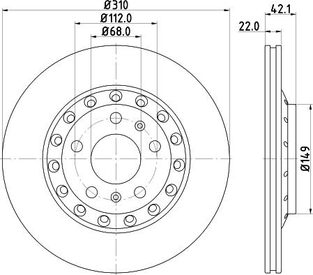 HELLA PAGID 8DD 355 113-341 - Bremsscheibe alexcarstop-ersatzteile.com