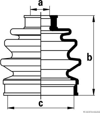 Herth+Buss Jakoparts J2864002 - Faltenbalg, Antriebswelle alexcarstop-ersatzteile.com