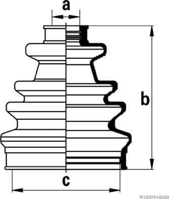 Herth+Buss Jakoparts J2863017 - Faltenbalg, Antriebswelle alexcarstop-ersatzteile.com