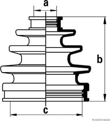 Herth+Buss Jakoparts J2862028 - Faltenbalg, Antriebswelle alexcarstop-ersatzteile.com