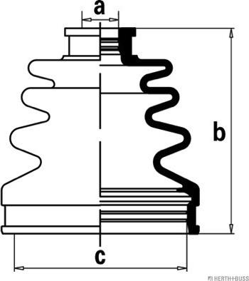 Herth+Buss Jakoparts J2883015 - Faltenbalg, Antriebswelle alexcarstop-ersatzteile.com