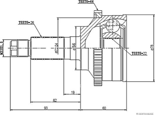 Herth+Buss Jakoparts J2823120 - Gelenksatz, Antriebswelle alexcarstop-ersatzteile.com