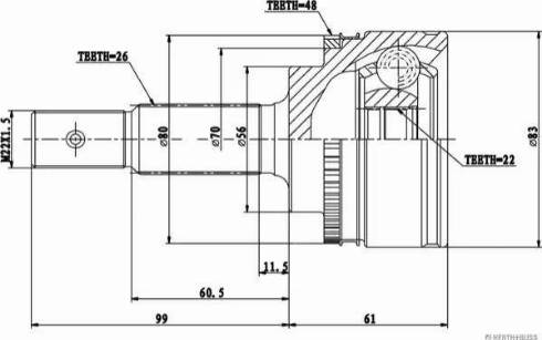 Herth+Buss Jakoparts J2822138 - Gelenksatz, Antriebswelle alexcarstop-ersatzteile.com