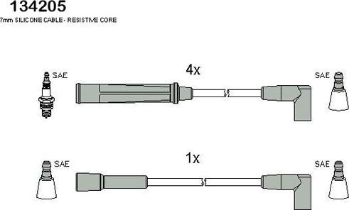 Hitachi 134205 - Zündleitungssatz alexcarstop-ersatzteile.com