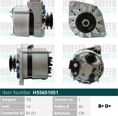 Hoffer H55651051 - Generator alexcarstop-ersatzteile.com