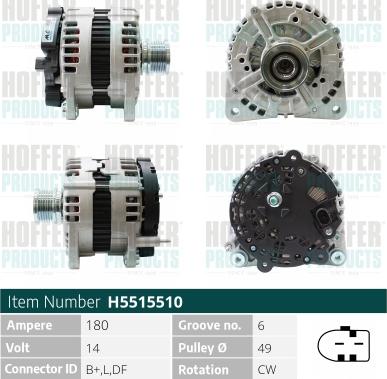 Hoffer H5515510 - Generator alexcarstop-ersatzteile.com