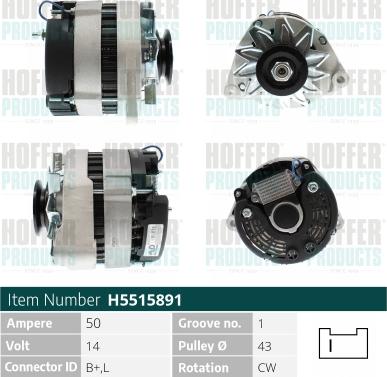 Hoffer H5515891 - Generator alexcarstop-ersatzteile.com