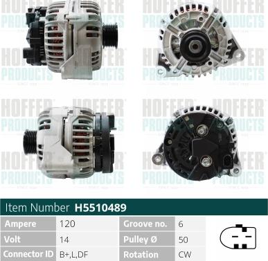 Hoffer H5510489 - Generator alexcarstop-ersatzteile.com