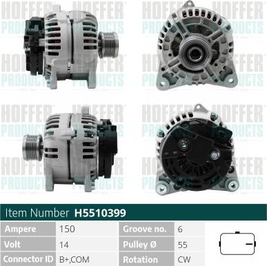 Hoffer H5510399P - Generator alexcarstop-ersatzteile.com