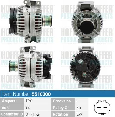 Hoffer H5510300 - Generator alexcarstop-ersatzteile.com