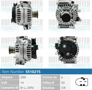 Hoffer H5510215 - Generator alexcarstop-ersatzteile.com