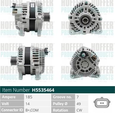 Hoffer H5535464 - Generator alexcarstop-ersatzteile.com