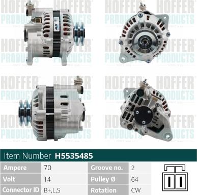 Hoffer H5535485 - Generator alexcarstop-ersatzteile.com