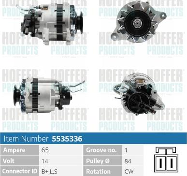 Hoffer H5535336 - Generator alexcarstop-ersatzteile.com