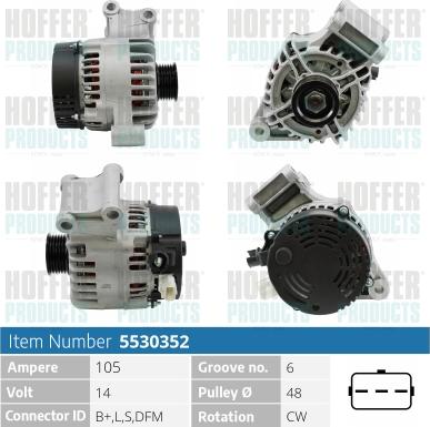 Hoffer H5530352 - Generator alexcarstop-ersatzteile.com