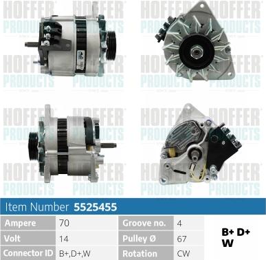 Hoffer H5525455 - Generator alexcarstop-ersatzteile.com