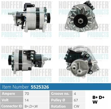 Hoffer H5525326 - Generator alexcarstop-ersatzteile.com