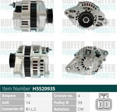 Hoffer H5520935 - Generator alexcarstop-ersatzteile.com