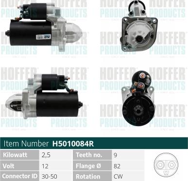 Hoffer H5010084R - Starter alexcarstop-ersatzteile.com