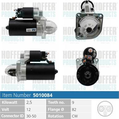 Hoffer H5010084 - Starter alexcarstop-ersatzteile.com