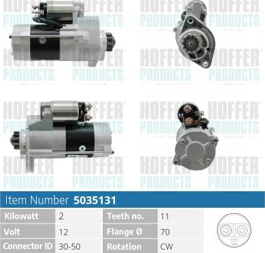 Hoffer H5035903 - Starter alexcarstop-ersatzteile.com